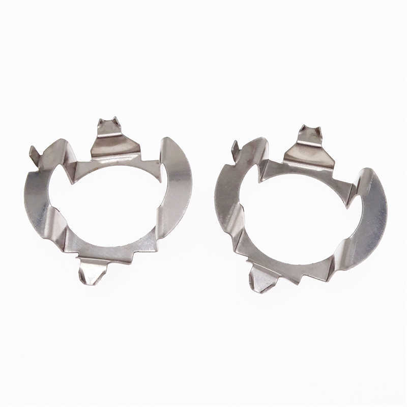 2pcs Mercedes-Benz E Class ML350 Car Headlight Bulb Holder Adapter H7 LED Lamp Metal Retainer Clips for VW Touareg Skoda