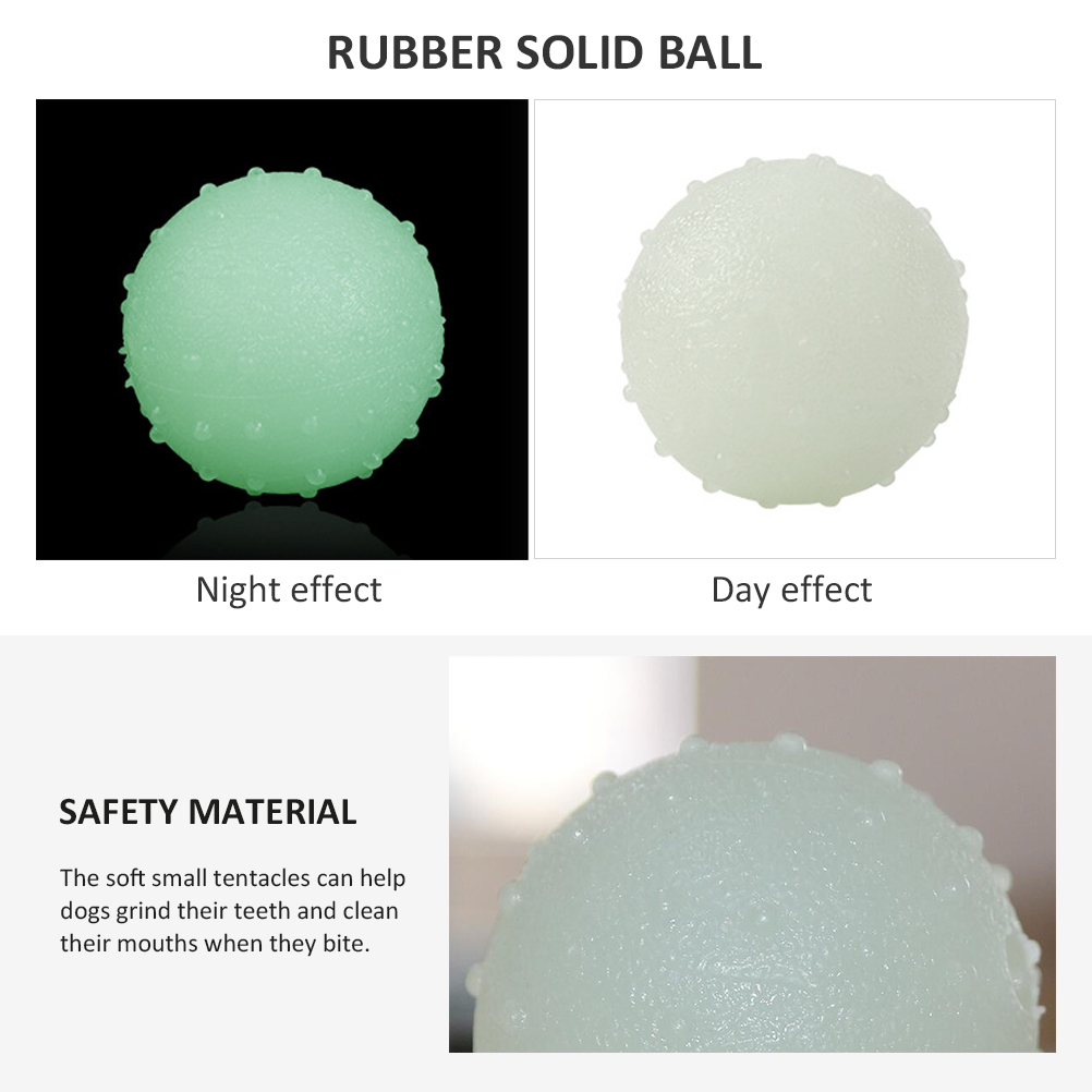 Pet Dog Luminous Ball Rubber Bite Resistant Squeeze Toys Seal Anti-stress Fluorescence Puppy Interactive Supplies chew toys