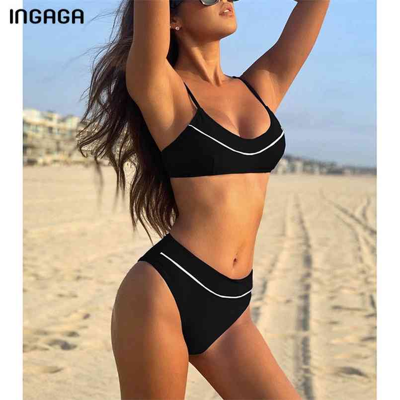 INGAGA Push Up Bikinis Black Women' Swimsuit Swimwear High Waist Biquini Cut Beachwear Strap Bathing Suits Female 210722
INGAGA Push Up Bikinis Black Women' Swimsuit Swimwear High Waist Biquini Cut Beachwear Strap Bathing Suits Female 210722