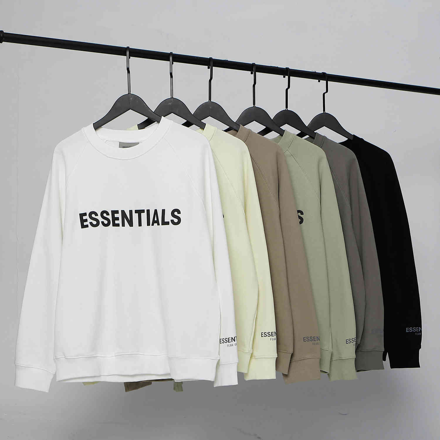 Feel of God fog multi thread essentials Terry round neck loose men's and women's sweater high street fashion xwl, Avocado color
Feel of God fog multi thread essentials Terry round neck loose men's and women's sweater high street fashion xwl, Avocado color
