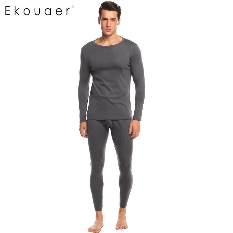 Men' Sleepwear Ekouaer Brand Casual O-Neck Long Sleeve Top And Bottom Pajamas Set Winter Men Solid Slim Thermal Underwear, Blue
Men' Sleepwear Ekouaer Brand Casual O-Neck Long Sleeve Top And Bottom Pajamas Set Winter Men Solid Slim Thermal Underwear, Blue