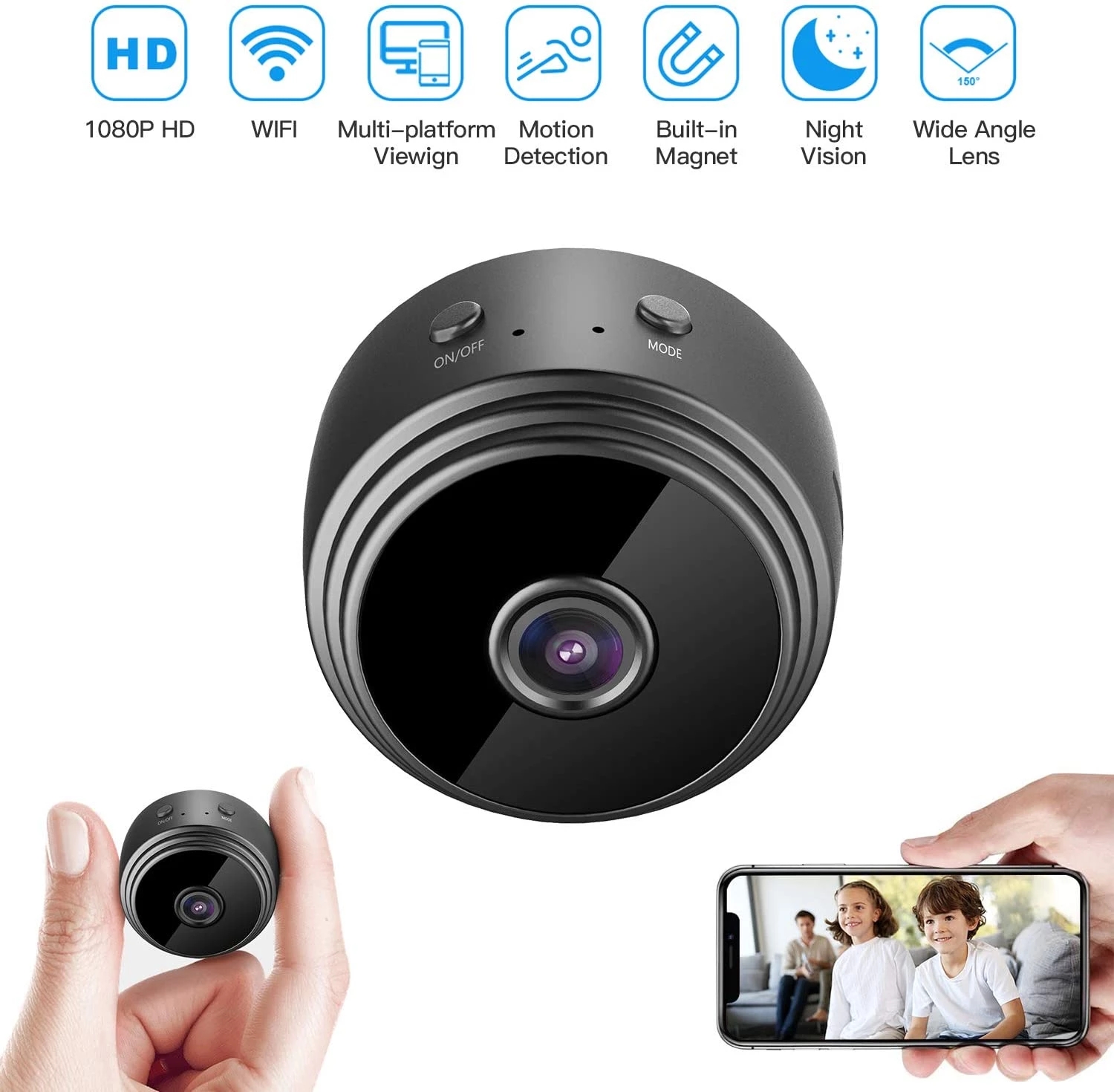 A9 Security Camera Full HD 1080P 2MP WiFi IP KCamera Night Vision Wireless Mini Home Safety Surveillance Micro Small Cam Remote Monitor Phone OS Android App от DHgate WW