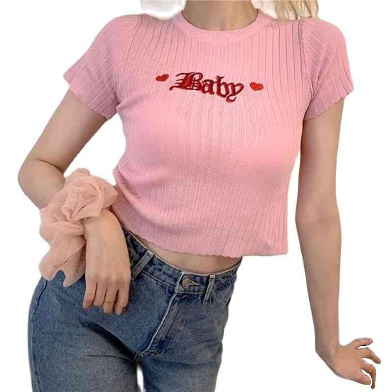 women's sweaters suéter coração bordado de letras harajuku, curto feminino manga curta roupas verão moda coreana jumper rosa nvqe, White;black
women's sweaters suéter coração bordado de letras harajuku, curto feminino manga curta roupas verão moda coreana jumper rosa nvqe, White;black