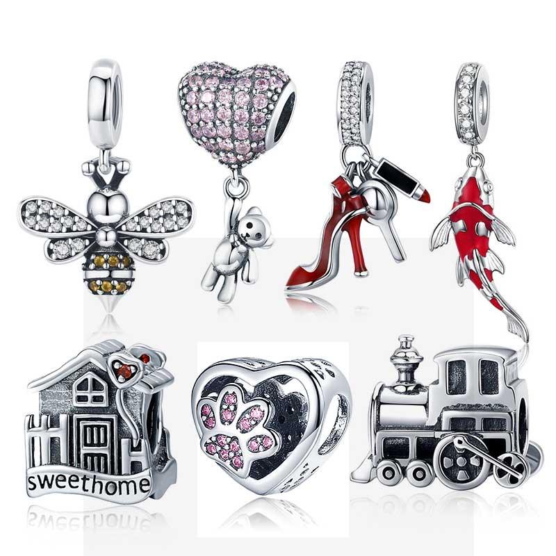 Charms Qikaola 925Sliver Heart Charm Bear Beads Fit Original Bracelets DIY Pendant Jewelry Making C1054, Bronze;silver
Charms Qikaola 925Sliver Heart Charm Bear Beads Fit Original Bracelets DIY Pendant Jewelry Making C1054, Bronze;silver