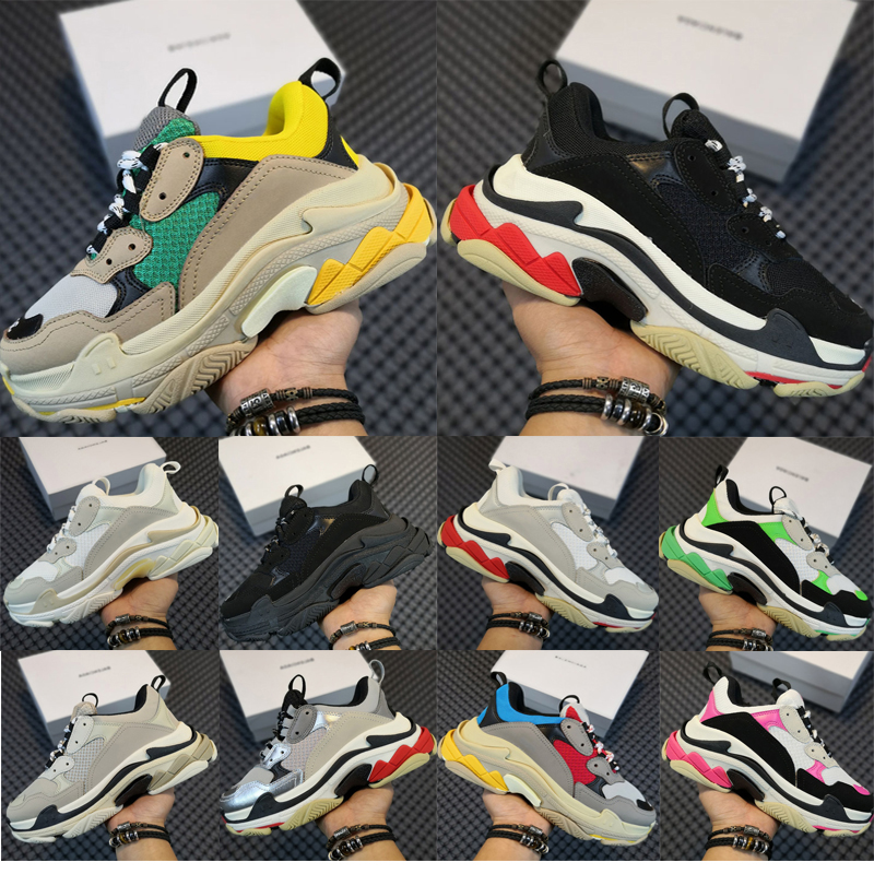 Original Triple S Casual Shoes Designer Platform Sneakers Men Women 17FW Paris Chaussures vintage Dad shoe White Black Cream Yellow Red Mens Trainers 36-45, #1
Original Triple S Casual Shoes Designer Platform Sneakers Men Women 17FW Paris Chaussures vintage Dad shoe White Black Cream Yellow Red Mens Trainers 36-45, #1