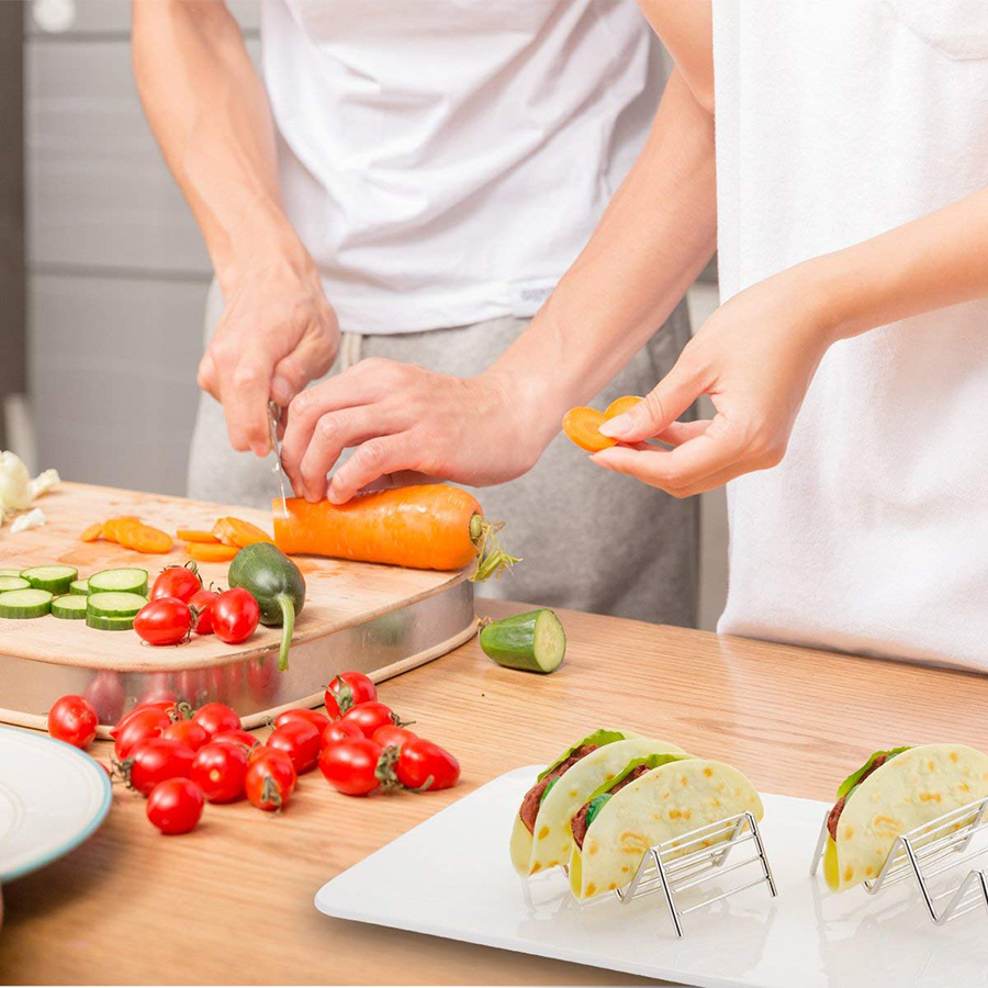 Taco Holder, Stainless Steel Taco Stand, Style Oven Safe for Baking