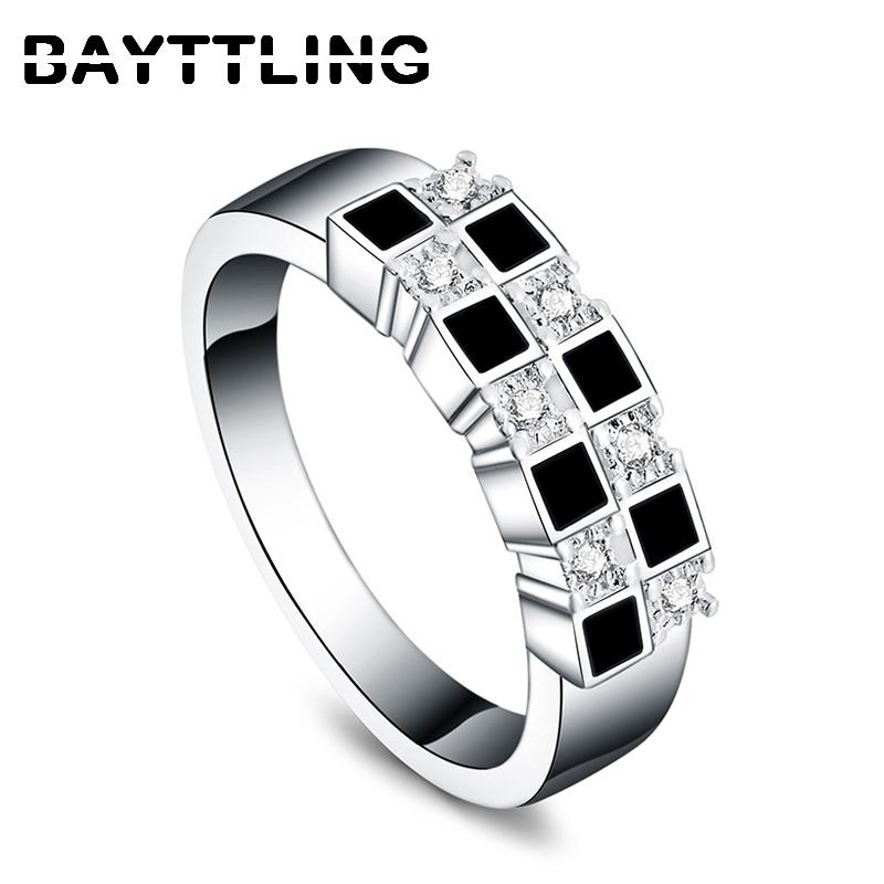 Cluster Rings BAYTTLING Selling 925 Sterling Silver Noble Black And White Zircon Ring For Lady Fashion Engagement Party Gift Jewelry, Golden;silver
Cluster Rings BAYTTLING Selling 925 Sterling Silver Noble Black And White Zircon Ring For Lady Fashion Engagement Party Gift Jewelry, Golden;silver