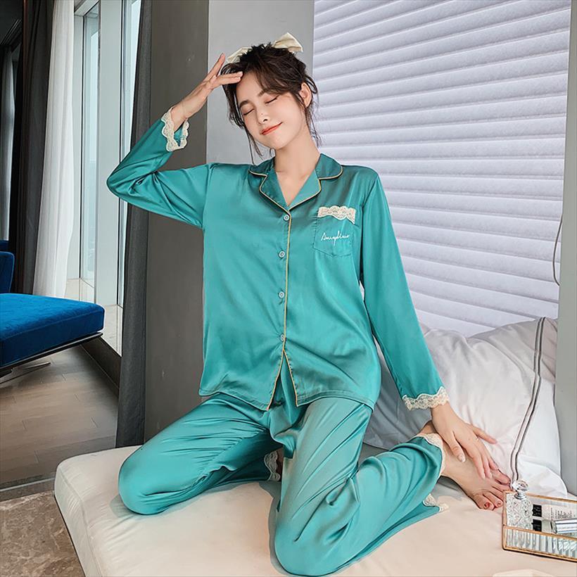 lisacmvpnel ice silk lace sweet womens sleepwears pajamas summer long sleeve thin fashion two piece suit pyjamas, Black;red
lisacmvpnel ice silk lace sweet womens sleepwears pajamas summer long sleeve thin fashion two piece suit pyjamas, Black;red