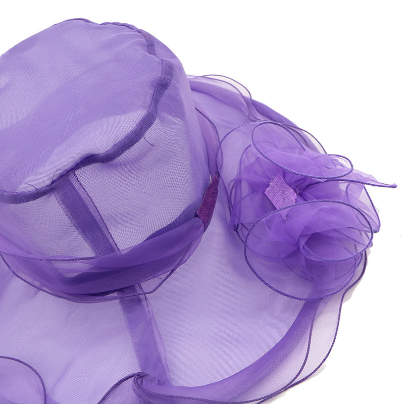 Bride Women Church Sun Hat Wide Brim Cap Wedding Dress Tea Party Floral Beach church hats