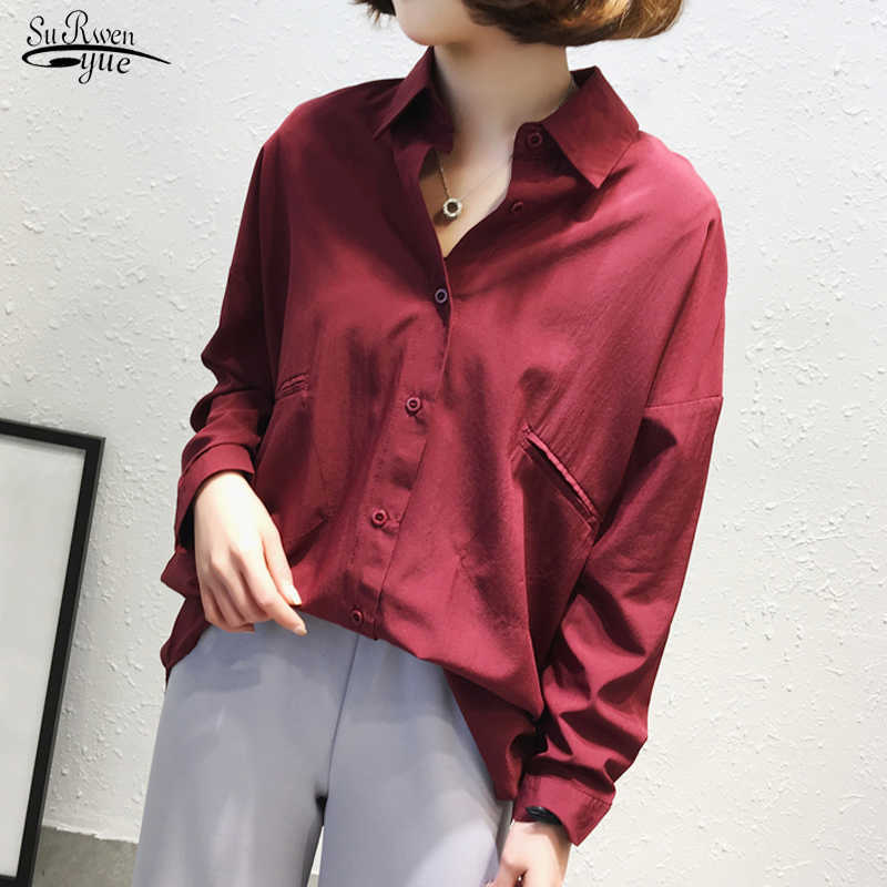 Casual Plus Size Blouse Women Long Sleeve Women Shirt Autumn Solid Korean Tops Button Loose Office Lady Blusas 10323 210527, Black
Casual Plus Size Blouse Women Long Sleeve Women Shirt Autumn Solid Korean Tops Button Loose Office Lady Blusas 10323 210527, Black