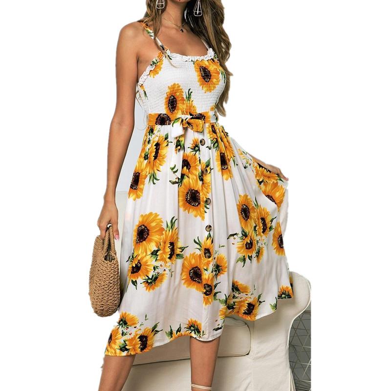 Casual Dresses Fashion Sunflower SunDress Sexy Women Sleeveless Summer Polka Dots Print Beach Spaghetti Strap Button Bow MIDI, Black;gray
Casual Dresses Fashion Sunflower SunDress Sexy Women Sleeveless Summer Polka Dots Print Beach Spaghetti Strap Button Bow MIDI, Black;gray