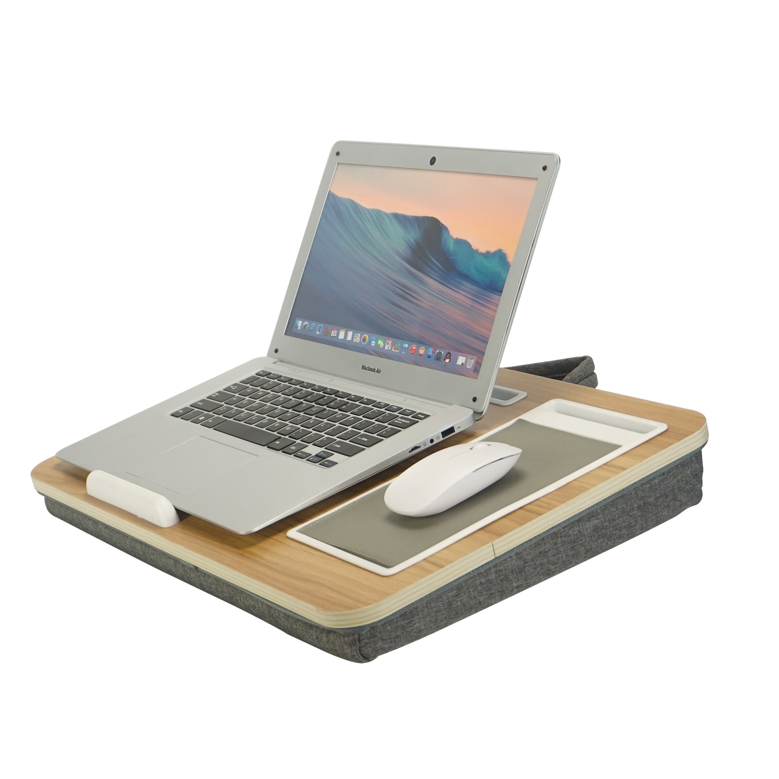 Portable Laptop holder Desk for Bed Tray Table with Mouse Pad Wrist Support Cushion Lightweight Tablet Phone Lapdesks, Gray
Portable Laptop holder Desk for Bed Tray Table with Mouse Pad Wrist Support Cushion Lightweight Tablet Phone Lapdesks, Gray