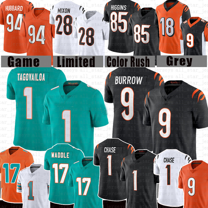 Jaylen Waddle Tua Tagovailoa 1 Ja'Marr Chase 9 Joe Burrow Football Jersey Dan Marino A.J. Green Tee Higgins Joe Mixon Tyler Boyd Cincinnati Bengals Miami Dolphin
Jaylen Waddle Tua Tagovailoa 1 Ja'Marr Chase 9 Joe Burrow Football Jersey Dan Marino A.J. Green Tee Higgins Joe Mixon Tyler Boyd Cincinnati Bengals Miami Dolphin