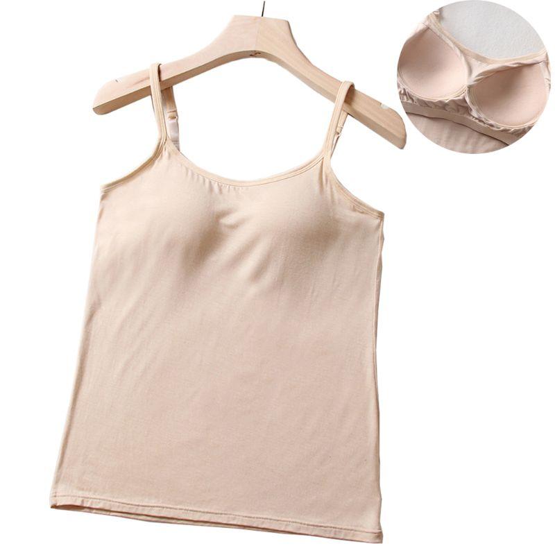 Camisoles & Tanks Q1FA 2021 Padded Bra Tank Top Women Modal Spaghetti Solid Cami Vest Female Camisole With Built In Fitness Clothing, Apricot
Camisoles & Tanks Q1FA 2021 Padded Bra Tank Top Women Modal Spaghetti Solid Cami Vest Female Camisole With Built In Fitness Clothing, Apricot