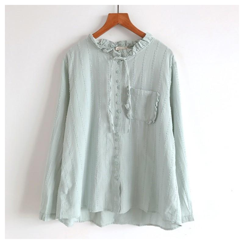Women's Blouses & Shirts Boutique Ruffled Collar Sweet Bow Mint Green Long Sleeve Cotton White Shirt Blouse
Women's Blouses & Shirts Boutique Ruffled Collar Sweet Bow Mint Green Long Sleeve Cotton White Shirt Blouse