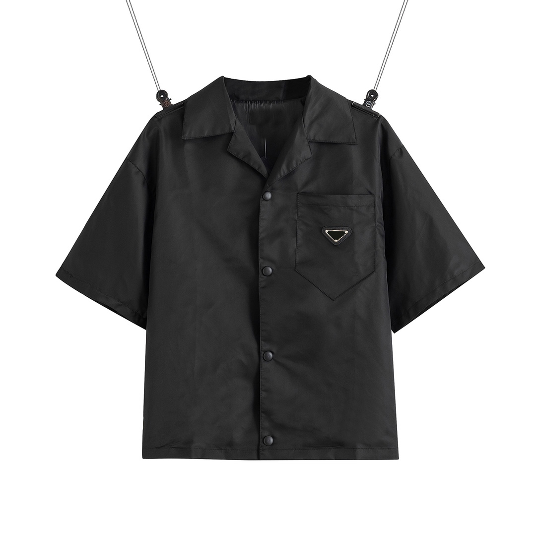 2021 United States European womens mens shirt casual brand short blouses Classic inverted triangle loose Imported high-quality nylon tooling, Black
2021 United States European womens mens shirt casual brand short blouses Classic inverted triangle loose Imported high-quality nylon tooling, Black