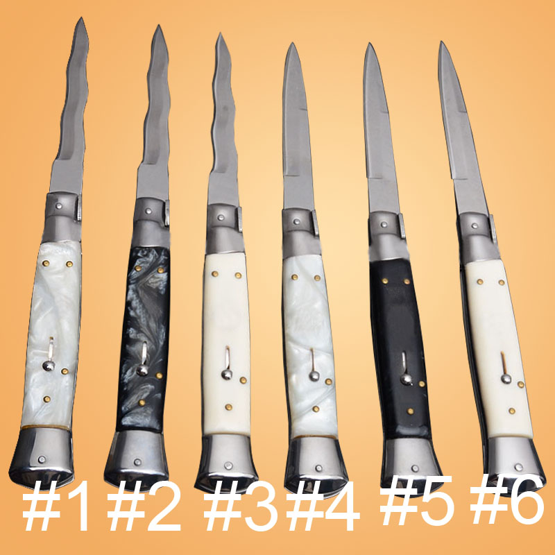 OEM Best 10 inch Italian mafia knife AUTO acrylic 6 Models Single Action knife Auto knife camping Gift knives for man 9 inch 11 13 inch
OEM Best 10 inch Italian mafia knife AUTO acrylic 6 Models Single Action knife Auto knife camping Gift knives for man 9 inch 11 13 inch