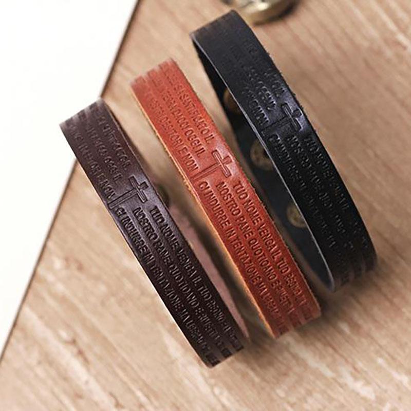 Charm Bracelets High Quality Men Leather Bracelet Bangle Cross Design Adjustable Braclet Office Successful Man Armband Minimalist Jewelry Gi
Charm Bracelets High Quality Men Leather Bracelet Bangle Cross Design Adjustable Braclet Office Successful Man Armband Minimalist Jewelry Gi