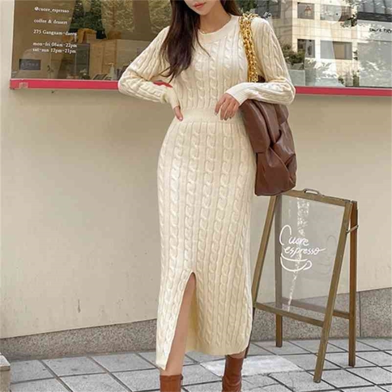 autumn and winter products Korean temperament round neck waist twist knit dres knitting Cotton Office Lady 210603, Beige
autumn and winter products Korean temperament round neck waist twist knit dres knitting Cotton Office Lady 210603, Beige