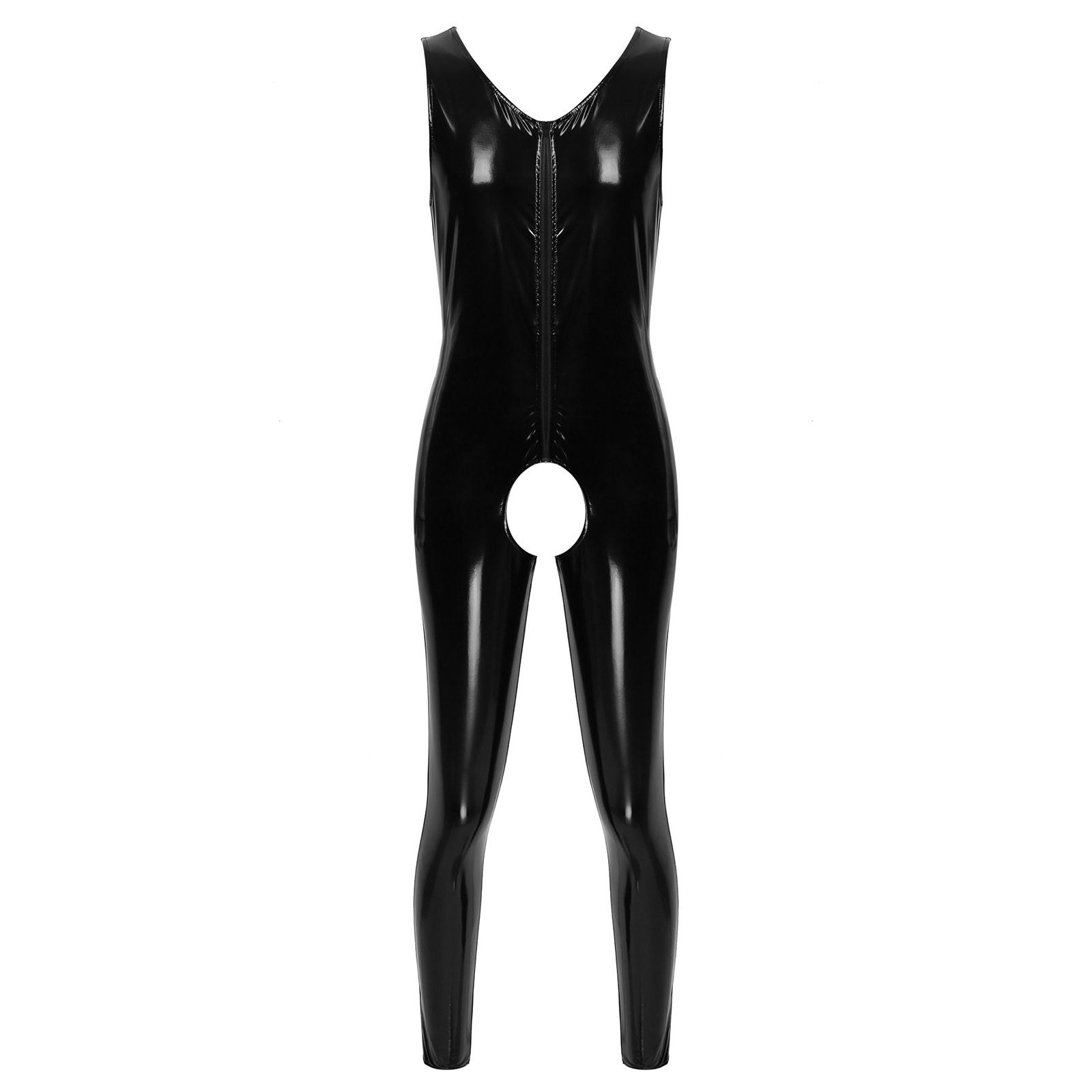 Mens Erotic Lingerie Crotchless Leotard Bodysuit Wet Look Patent Leather V Neck Back Zipper Stage Performance Clubwear Costume
Mens Erotic Lingerie Crotchless Leotard Bodysuit Wet Look Patent Leather V Neck Back Zipper Stage Performance Clubwear Costume