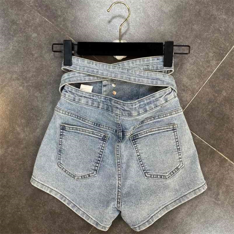 Women Bandage High Elastic Waist Straight Shorts Solid Color Slim Fashion Spring Summer 11B389 210525, Denim blue
Women Bandage High Elastic Waist Straight Shorts Solid Color Slim Fashion Spring Summer 11B389 210525, Denim blue