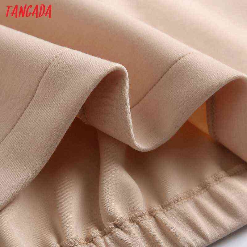 Tangada Women High Quality Crop Sweatshirts Oversize Short Sleeve O Neck Loose Pullovers Female Tops 6D51 211108