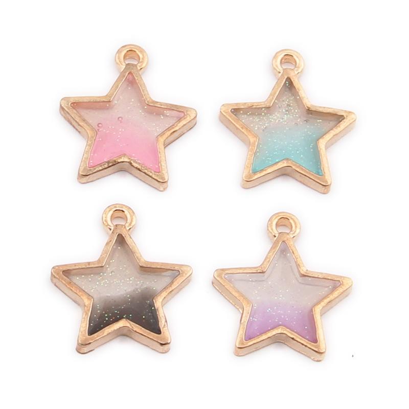 Charms For Jewelry Making Charm Diy Clip Gradient Color Stars Zinc Alloy Trendy Enamel 10pcs/bag, Bronze;silver 
Charms For Jewelry Making Charm Diy Clip Gradient Color Stars Zinc Alloy Trendy Enamel 10pcs/bag, Bronze;silver