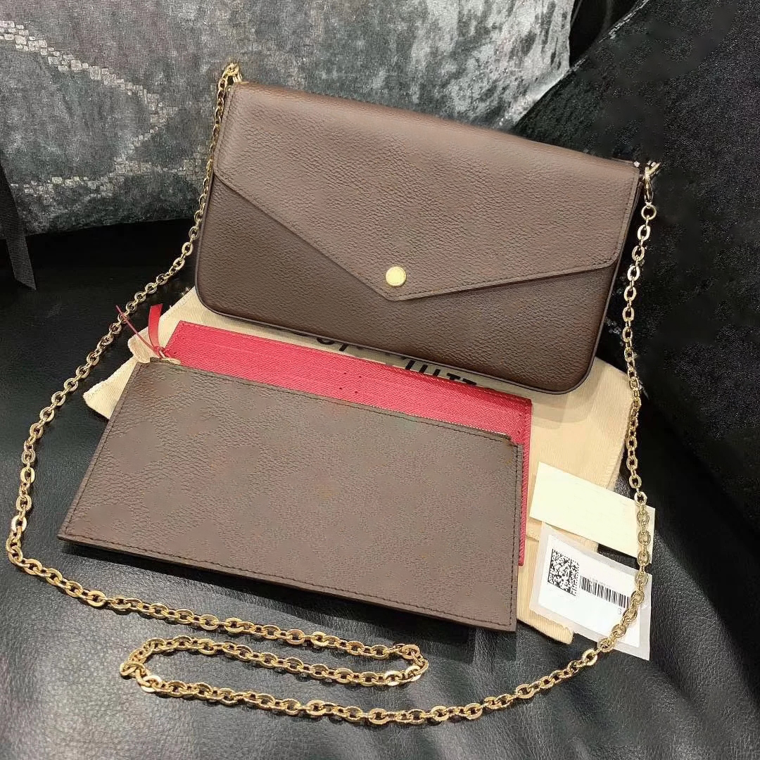 Designers Bags wallet Multi Pochette Card Holders Top Original High Quality 3pcs set Womens Fashion Chain Crossbody Shoulder Bag purse Luxurys clutch wholesale, With original box dust bag
Designers Bags wallet Multi Pochette Card Holders Top Original High Quality 3pcs set Womens Fashion Chain Crossbody Shoulder Bag purse Luxurys clutch wholesale, With original box dust bag