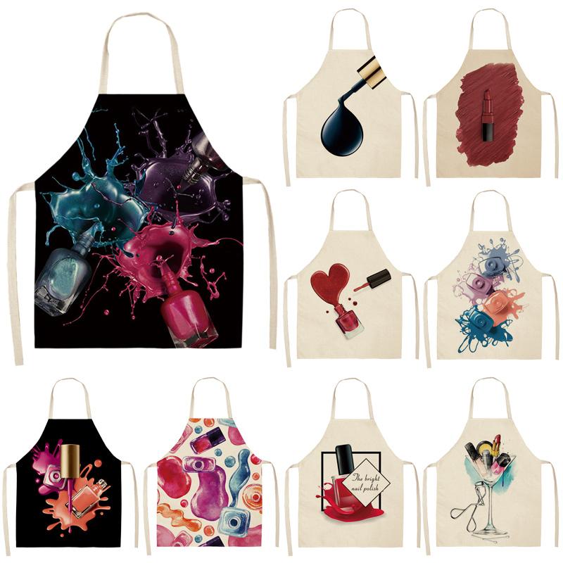 Women's Nail Polish Lipstick Pattern Apron Baking Accessories Cooking Men's Cafe Kitchen Aprons
Women's Nail Polish Lipstick Pattern Apron Baking Accessories Cooking Men's Cafe Kitchen Aprons