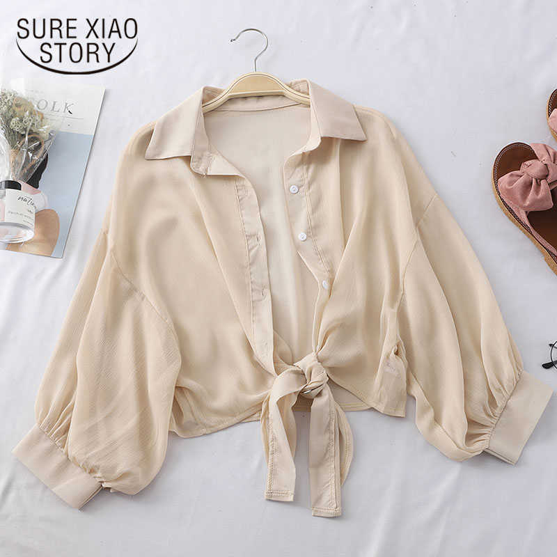 Summer Half Sleeve Buttoned Up Shirt Loose Casual Blouse Chiffon Shirts Women Tied Waist Elegant Blouses for Women 9776 210527, Black
Summer Half Sleeve Buttoned Up Shirt Loose Casual Blouse Chiffon Shirts Women Tied Waist Elegant Blouses for Women 9776 210527, Black