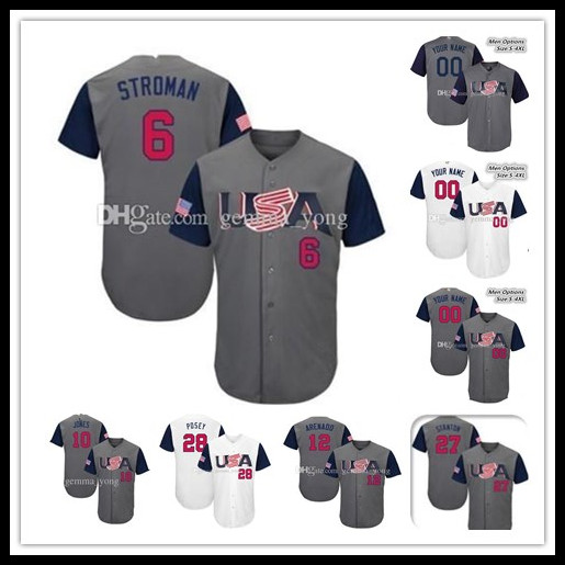 Custom Vintage Team USA WBC 2017 World Baseball Marcus Stroman Nolan Arenado Giancarlo Stanton Eric Hosmer 7 Christian Yelich Cheap Jerseys, Gray 1
Custom Vintage Team USA WBC 2017 World Baseball Marcus Stroman Nolan Arenado Giancarlo Stanton Eric Hosmer 7 Christian Yelich Cheap Jerseys, Gray 1
