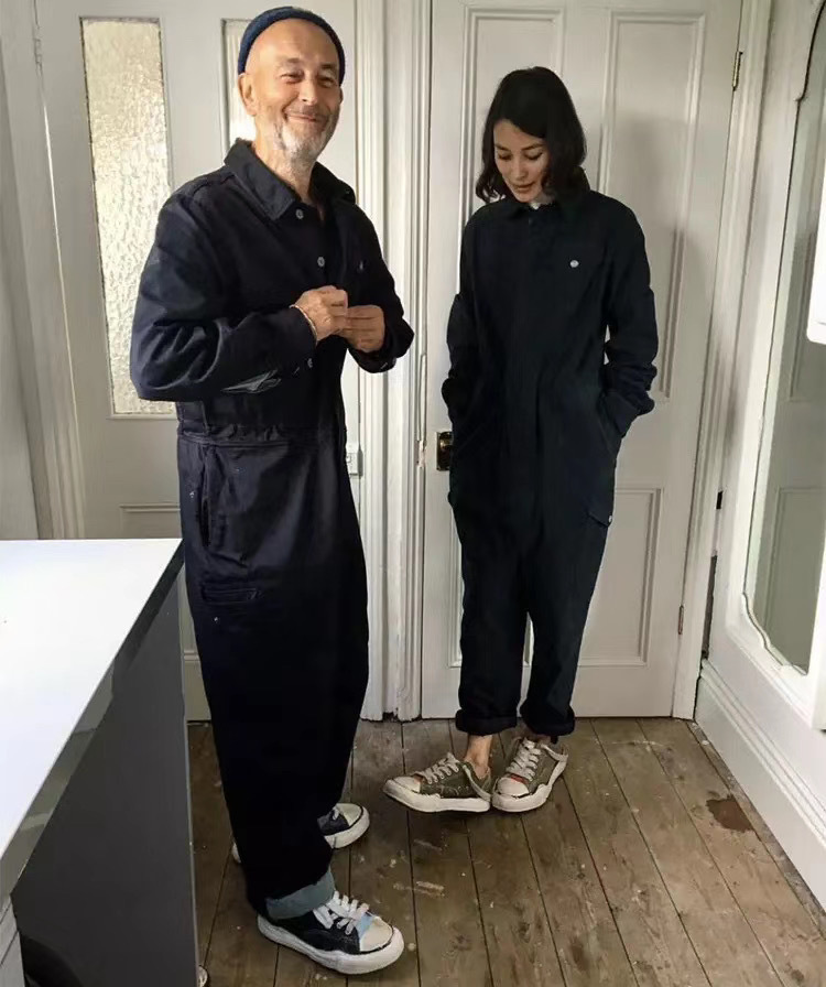 IEFB men's wear multi-pockets workwear jumpsuit black green single breasted loose long sleeve turn down collar trousers 9Y4105 210524