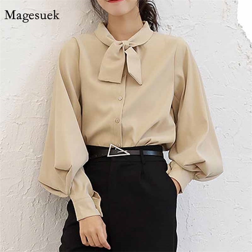 Long Sleeve Solid Color Woman Shirts Bow with Button Ladies Tops Camisas Mujer Spring Korean Women Casual Loose Blouse 8896 50 210518, Apricot
Long Sleeve Solid Color Woman Shirts Bow with Button Ladies Tops Camisas Mujer Spring Korean Women Casual Loose Blouse 8896 50 210518, Apricot