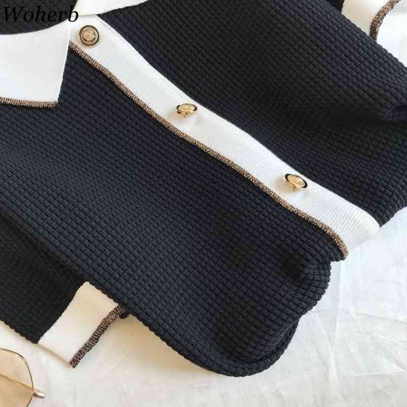 Ice Silk Knitted T Shirt Women Summer Hollow Out Pullover Tees Temperament Contrast Color Thin Knitwear Tops 210519