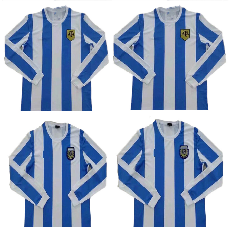 Retro 1986 Argentina Soccer jersey Messi Maradona CANIGGIA Batistuta RIQUELME ORTEGA Long sleeve Football Shirt, Blue
Retro 1986 Argentina Soccer jersey Messi Maradona CANIGGIA Batistuta RIQUELME ORTEGA Long sleeve Football Shirt, Blue