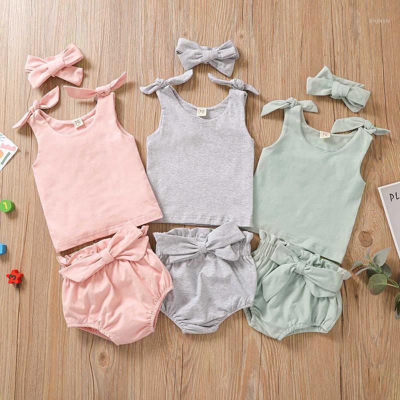 0-3Y Cute Born Baby Girl Solid Color Sleeveless T-shirt Tops Bowknot Shorts Bloomers Headband Outfits Summer Clothes Set Clothing Sets, White
0-3Y Cute Born Baby Girl Solid Color Sleeveless T-shirt Tops Bowknot Shorts Bloomers Headband Outfits Summer Clothes Set Clothing Sets, White