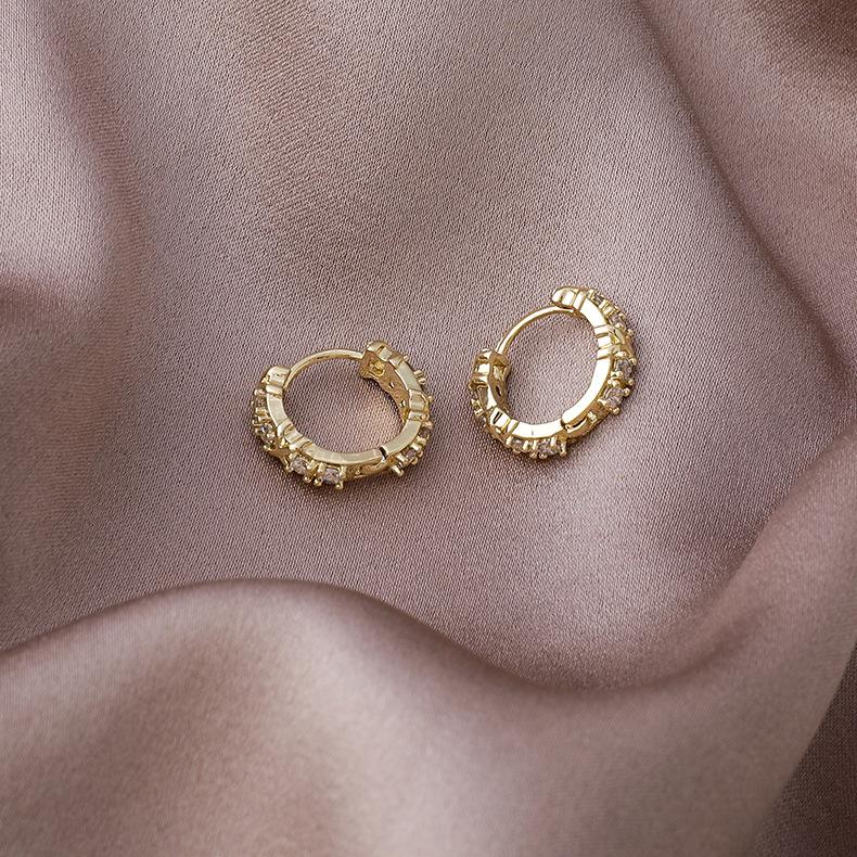 Fashion Zircon Small Hoop Earrings Creative Simple And Elegant Campus Jewelry Accessories & Huggie
Fashion Zircon Small Hoop Earrings Creative Simple And Elegant Campus Jewelry Accessories & Huggie