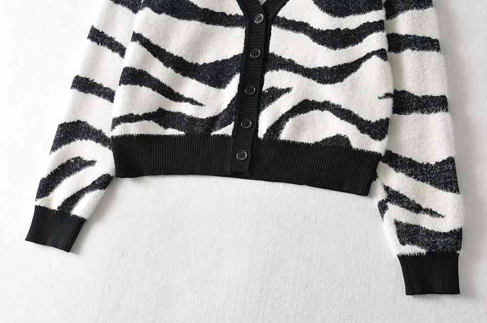 Fashion Mohair knitted cardigan women long sleeve sweater Sexy V Neck korean lady winter tops 210521