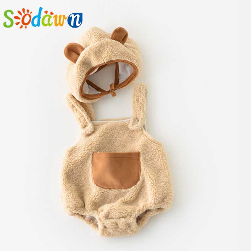 Clothing Sets Sodawn Winter Baby Girl Clothes Boy Toddler For Borns Overalls+Hat 2Pcs, White