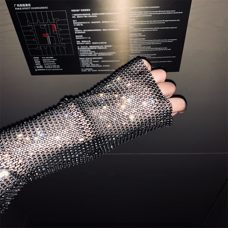 fashion Autumn Black Blazer For Women Long Sleeve Diamond Patchwork Long Elegant Coat Female women Clothing 210518