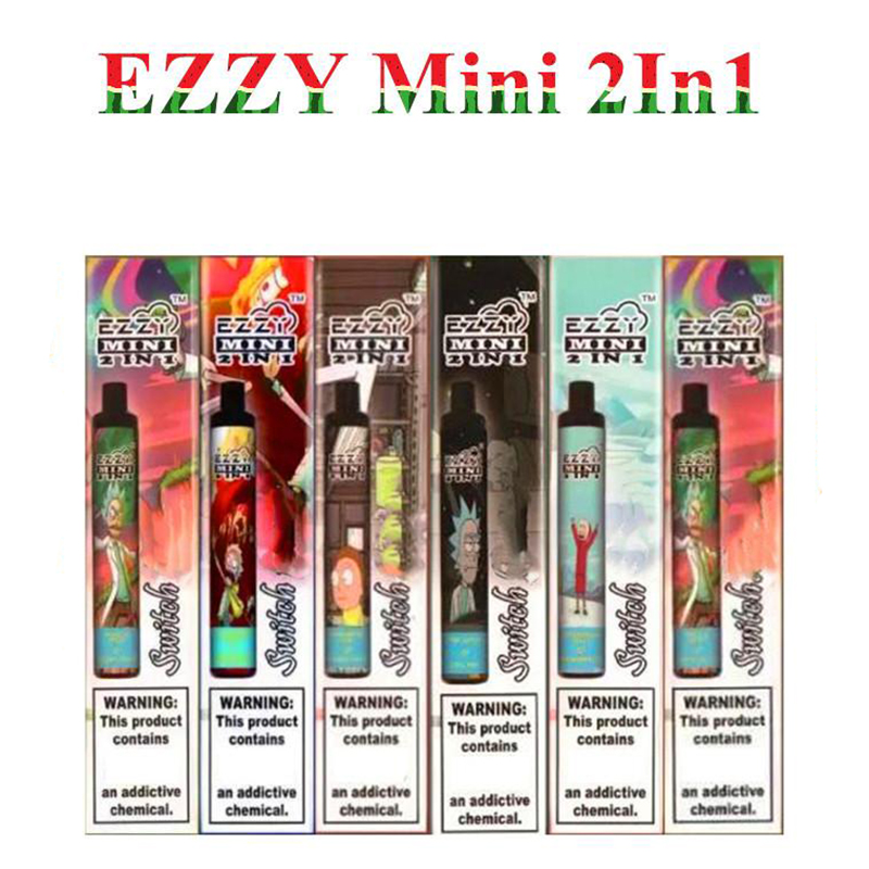 Original Ezzy MINI 2 in 1 Disposable Pod Device e cigarette 6.8ml Vape Pen Kit 800 mAh battery 1800puffs dual vape BY2 puff double
Original Ezzy MINI 2 in 1 Disposable Pod Device e cigarette 6.8ml Vape Pen Kit 800 mAh battery 1800puffs dual vape BY2 puff double