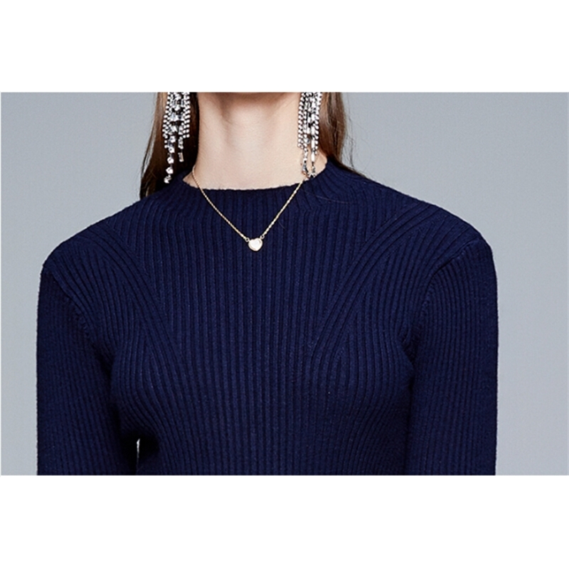 Autumn And Winter Vintage Elegant Knitted Woolen Patchwork Dress Women Long Sleeve Runway Fashion Vestido Da Festa 210520