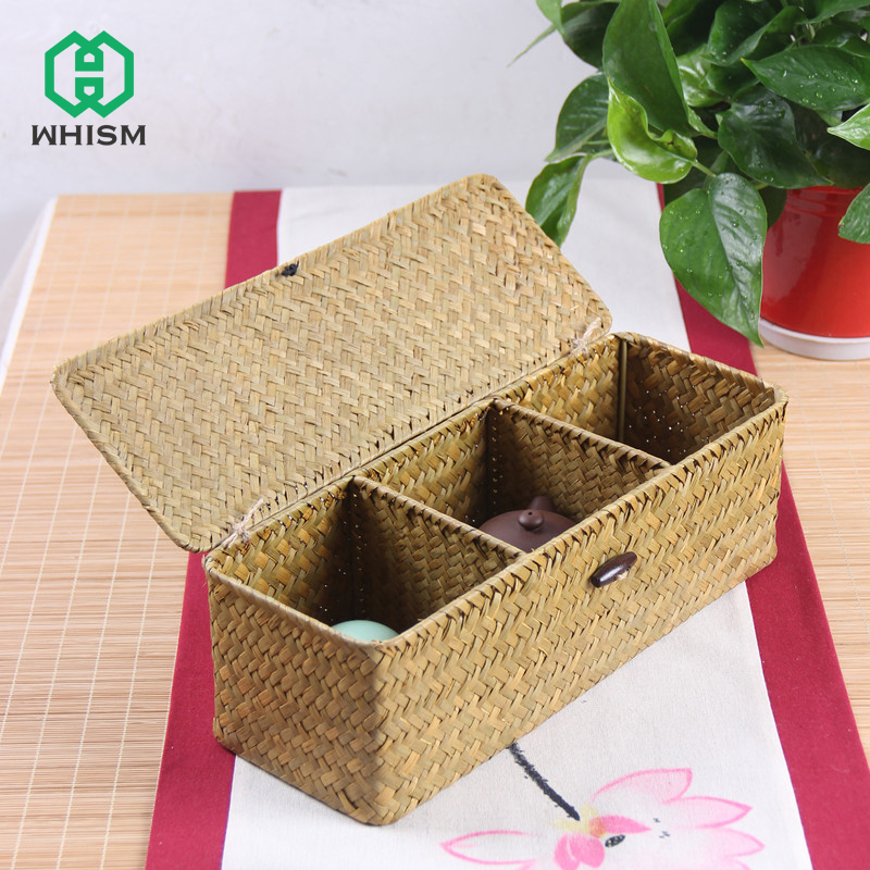 WHISM 3 Grid Handmade Rattan Storage Box St Desktop Organization Storage Basket with Cover Vintage Jewery Storage Case Decor
WHISM 3 Grid Handmade Rattan Storage Box St Desktop Organization Storage Basket with Cover Vintage Jewery Storage Case Decor