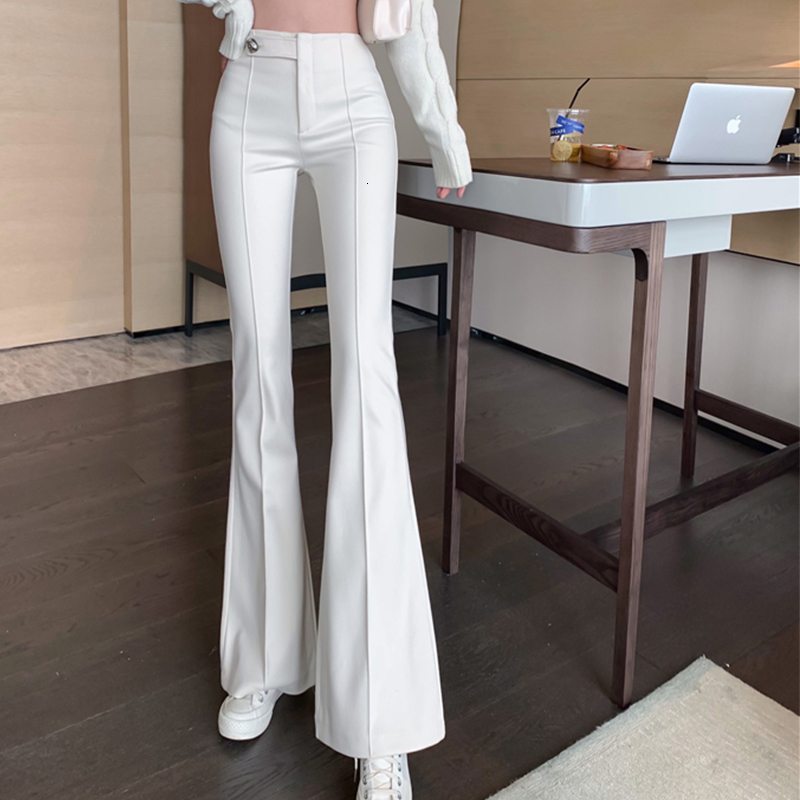 women's pants & capris burnt oxywui women's high-waisted all-match casual pants fine autumn and winter black ytef, Black;white 
women's pants & capris burnt oxywui women's high-waisted all-match casual pants fine autumn and winter black ytef, Black;white