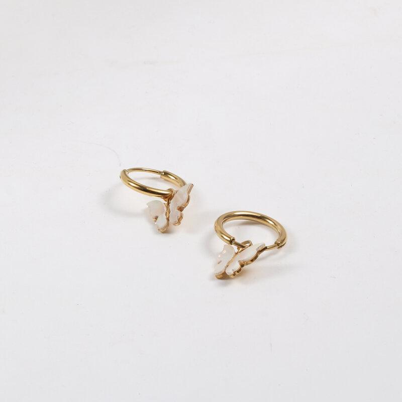 Dangle & Chandelier Stainless Steel Shell Butterfly Hoop Earring 2021 Plating Earings Plated For Women Geometric Trendy Jewelry Accessories, Silver
Dangle & Chandelier Stainless Steel Shell Butterfly Hoop Earring 2021 Plating Earings Plated For Women Geometric Trendy Jewelry Accessories, Silver