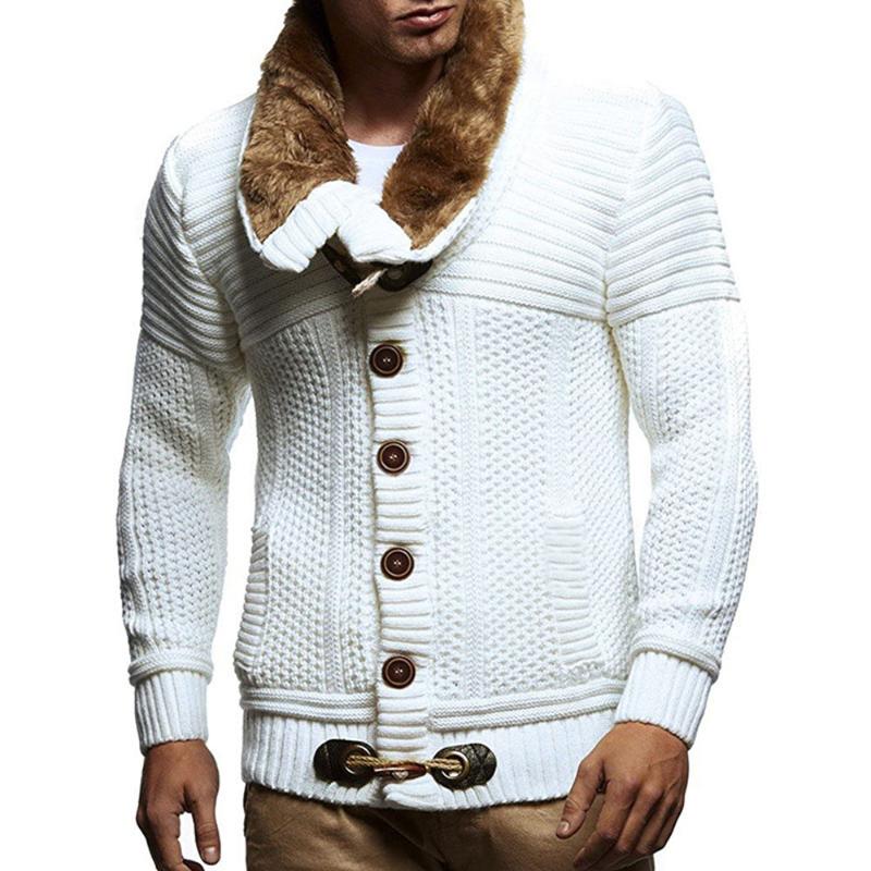 Men's Sweaters 2021 Sweater Men Autumn Winter Solid Color Long Sleeve Knitting Jacket Western Style Turtleneck Fur Collar Single Breasted, Black
Men's Sweaters 2021 Sweater Men Autumn Winter Solid Color Long Sleeve Knitting Jacket Western Style Turtleneck Fur Collar Single Breasted, Black