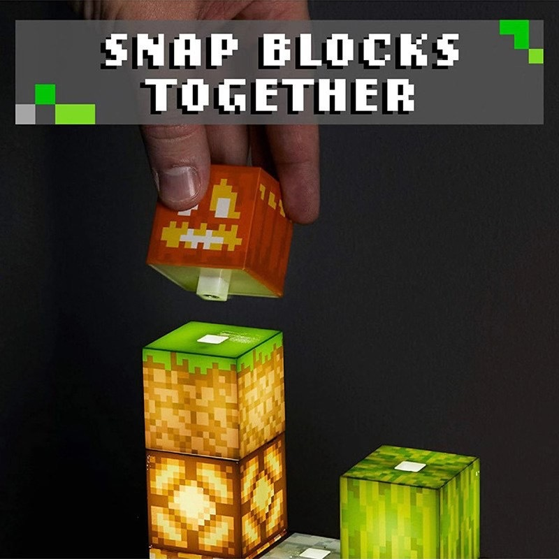 2021New Novelty Lighting Square Blocks Custom Stitching Lamps for Smart Baby Toys Lead LED Lights Indoor Minecraft DIY Creative Sp