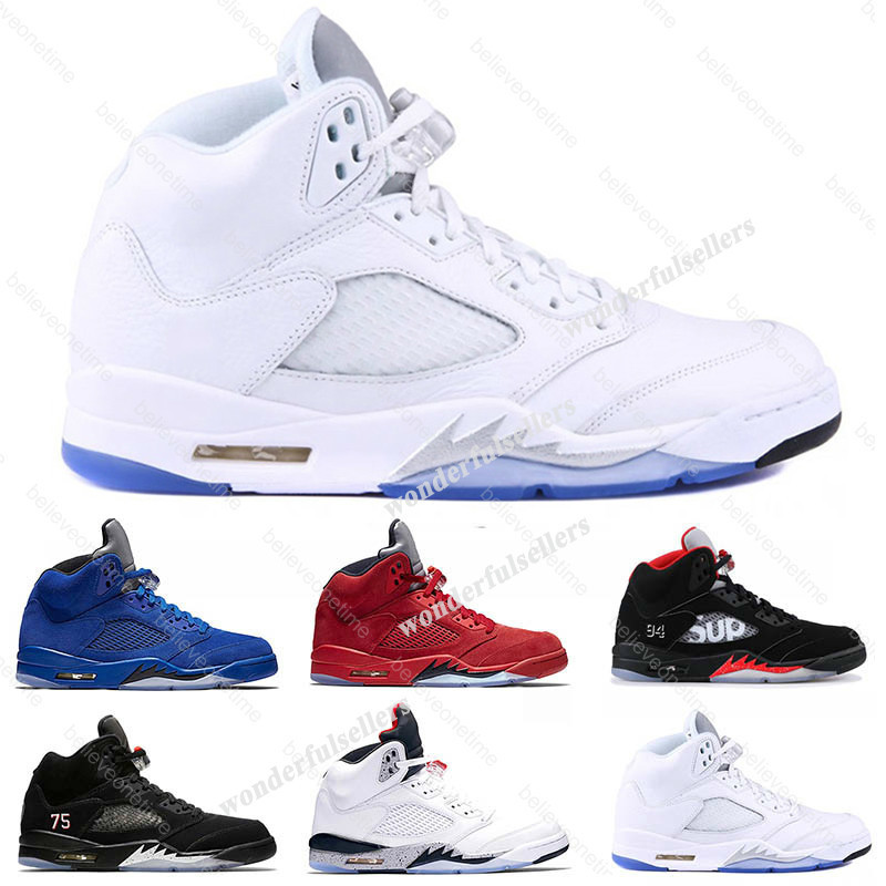 Jumpman 5 Basketball Shoes Oreo Satin Bred Cement Suede Fire Olympic Neymar Camo Metallic UNC Grapes Lane Men Sports Designer Sneakers
Jumpman 5 Basketball Shoes Oreo Satin Bred Cement Suede Fire Olympic Neymar Camo Metallic UNC Grapes Lane Men Sports Designer Sneakers