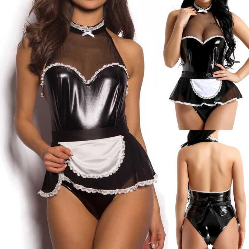 S-4XL Sexy Maid Outfit SM Cospaly Game Plus Size Leather Women Lingerie Underwear Nightgown Uniform Strapless Skirt Girl Bras Sets, Black
S-4XL Sexy Maid Outfit SM Cospaly Game Plus Size Leather Women Lingerie Underwear Nightgown Uniform Strapless Skirt Girl Bras Sets, Black