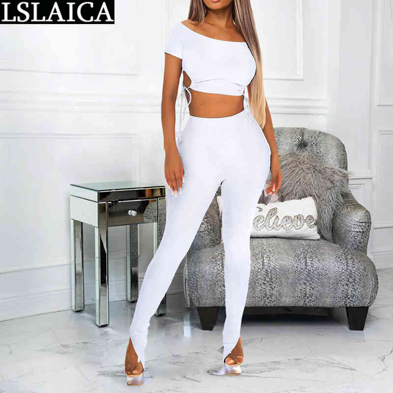 Women's Tracksuit Crop Top Hem Split Lace-up Long Pants Solid Knit Suit Fashion Sport Fitness Casual Set Woman 2 Pieces 210520, Black
Women's Tracksuit Crop Top Hem Split Lace-up Long Pants Solid Knit Suit Fashion Sport Fitness Casual Set Woman 2 Pieces 210520, Black